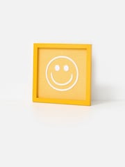 Oliver Bonas Yellow Embroidered Happy Face Wall Art - Image 2 of 4