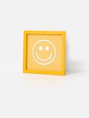 Oliver Bonas Yellow Embroidered Happy Face Wall Art - Image 4 of 4