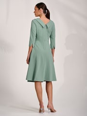 Jolie Moi Green Roll Collar Midi Dress - Image 2 of 6