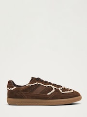Alohas Brown Tb.490 Crochet Leather Trainers - Image 1 of 7