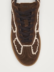 Alohas Brown Tb.490 Crochet Leather Trainers - Image 5 of 7