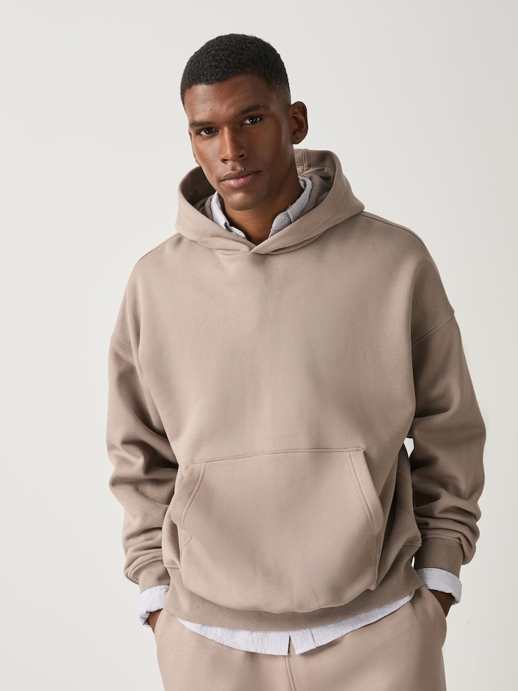 Stone Neutral Oversized Hoodie - Image 2 of 5