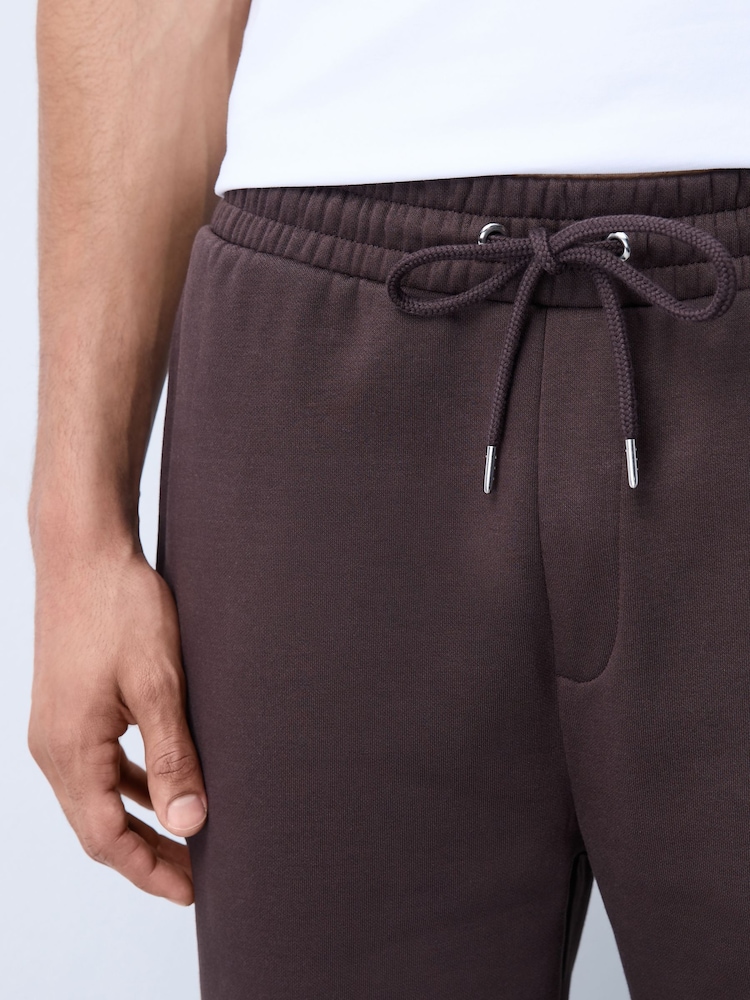 Chocolate Brown Straight Fit Side Stripe Joggers - Image 4 of 4