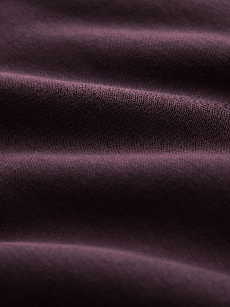 Burgundy Red Cotton Rich Jersey Zip Neck Polo Sweatshirt - Image 3 of 3 Burgundy Red Cotton Rich Jersey Zip Neck Polo Sweatshirt - Image 3 of 3