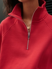 Red Quarter Zip Sweatshirt - Image 5 of 9