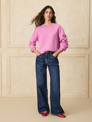 Pink Long Sleeve Crew Neck Cosy Knit Jumper - Image 2 of 8