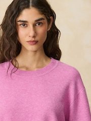 Pink Long Sleeve Crew Neck Cosy Knit Jumper - Image 5 of 8