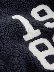 Blue/White Varsity Badge Borg Jacket - Image 2 of 3
