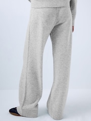 Grå - Knitted Wide Leg Joggers - Bild 4 av 10