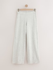 Grå - Knitted Wide Leg Joggers - Bild 6 av 10