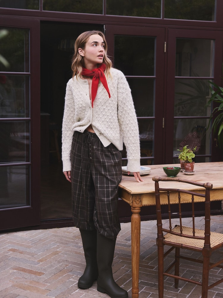Cream Knitted Cardigan - Image 2 of 8 Cream Knitted Cardigan - Image 2 of 8