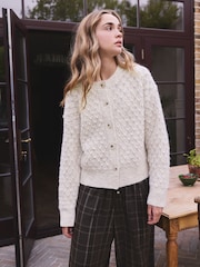 Cream Knitted Cardigan - Image 4 of 8