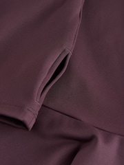 Bordo Qırmızı - Self. Tam Fermuarlı Peplum Techinal Gödəkçə - 3şəkildən 3 şəkil