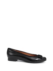 Jones Bootmaker Black Soleil Wide Leather Ballet Pumps - Image 1 of 5