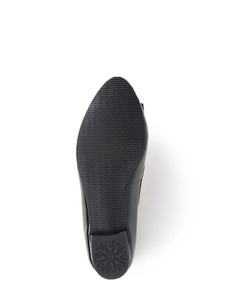 Jones Bootmaker Black Soleil Wide Leather Ballet Pumps - Image 5 of 5