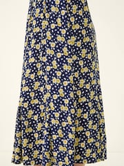 Roman Yellow Daisy Print A-Line Stretch Skirt - Image 6 of 6