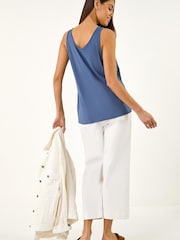 Roman Blue V-Neck Jersey Vest - Image 2 of 5