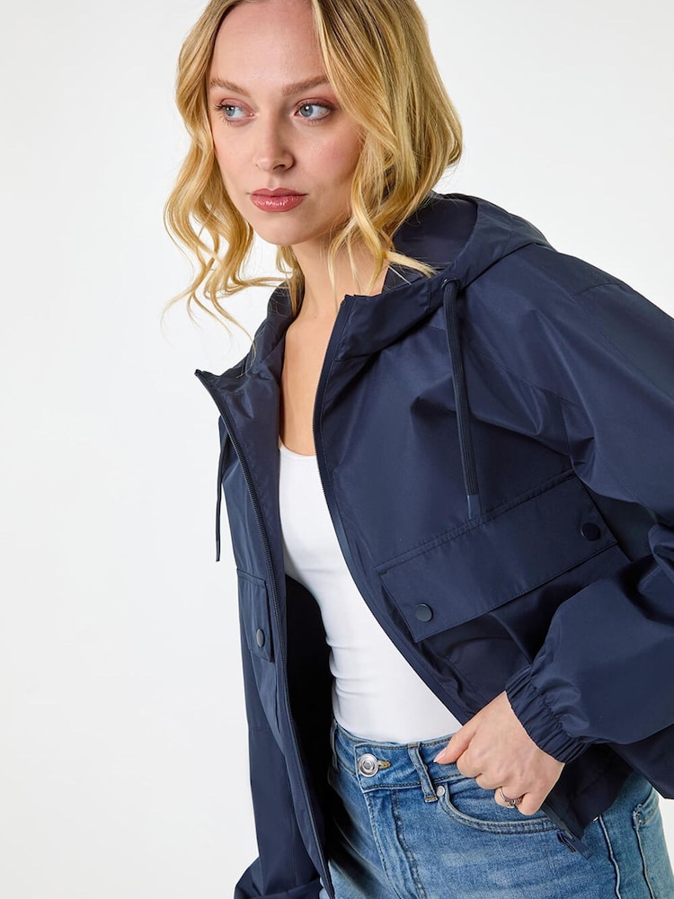 Roman Blue Hooded Raincoat - Image 1 of 5