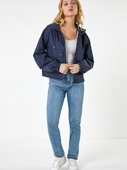 Roman Blue Hooded Raincoat - Image 2 of 5