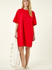 Roman Red Jersey Stretch T-Shirt Dress - Image 1 of 5