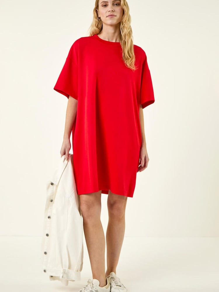 Roman Red Jersey Stretch T-Shirt Dress - Image 1 of 5