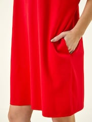 Roman Red Jersey Stretch T-Shirt Dress - Image 5 of 5