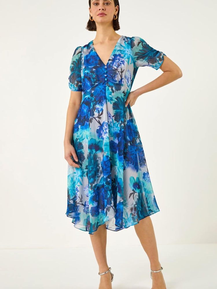 فستان مورّد بحاشية متدلّية من Roman - Image 2 of 5