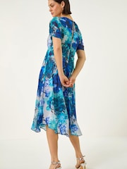 فستان مورّد بحاشية متدلّية من Roman - Image 3 of 5