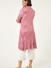 وردي - سترة كارديغان طويلة مخرّمة من Roman - صورة 3 من 5