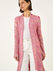 وردي - سترة كارديغان طويلة مخرّمة من Roman - صورة 4 من 5