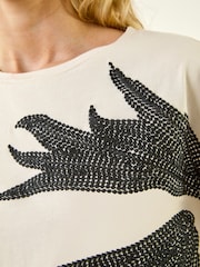 Roman White Oversized Cotton Print Tunic Top - Image 5 of 5