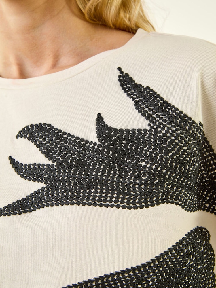 Roman White Oversized Cotton Print Tunic Top - Image 5 of 5