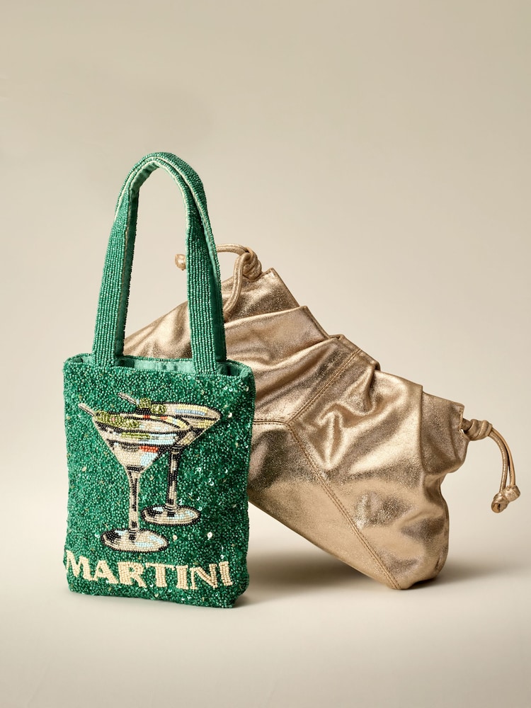 Green Martini Embellished Hand Held Bag - Image 10 of 10