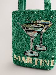 Green Martini Embellished Hand Held Bag - Image 7 of 10