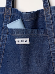 FatFace Denim Dark Blue Astrid Denim Tote Bag - Image 2 of 3