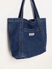 FatFace Denim Dark Blue Astrid Denim Tote Bag - Image 3 of 3