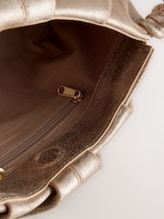 Metallic Suede Ruched Clutch Bag - Image 5 of 5