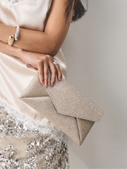 Silver Envelope Clutch Bag - Image 1 of 9