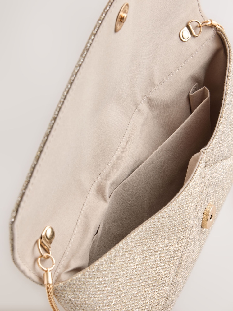 Silver Envelope Clutch Bag - Image 9 of 9