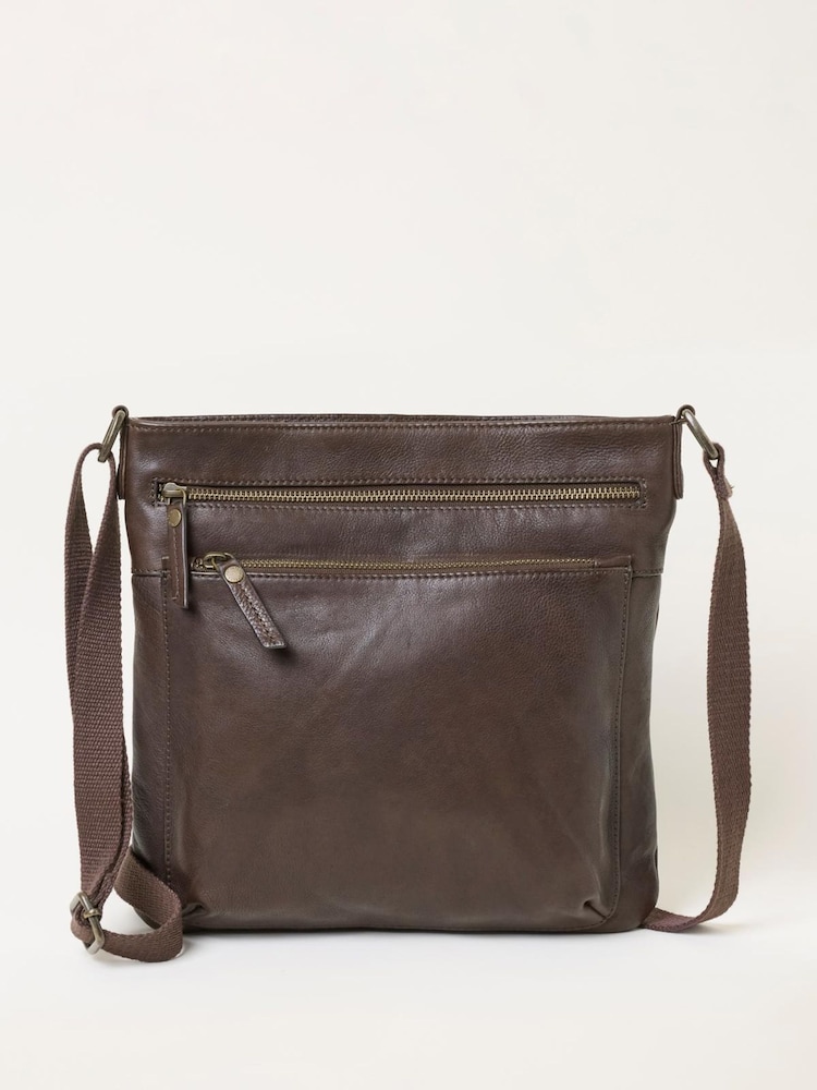 Bolsa transversal de couro FatFace Allie - Imagem 1 de 3