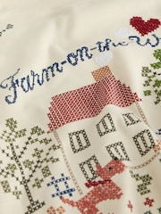 Ecru Embroidered Detail Sweatshirt (3-16yrs) - Image 4 of 4