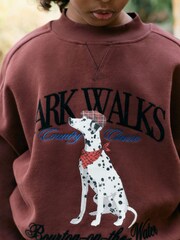 Chocolate Brown Dalmation Sweatshirt (3-16yrs) - Image 3 of 5