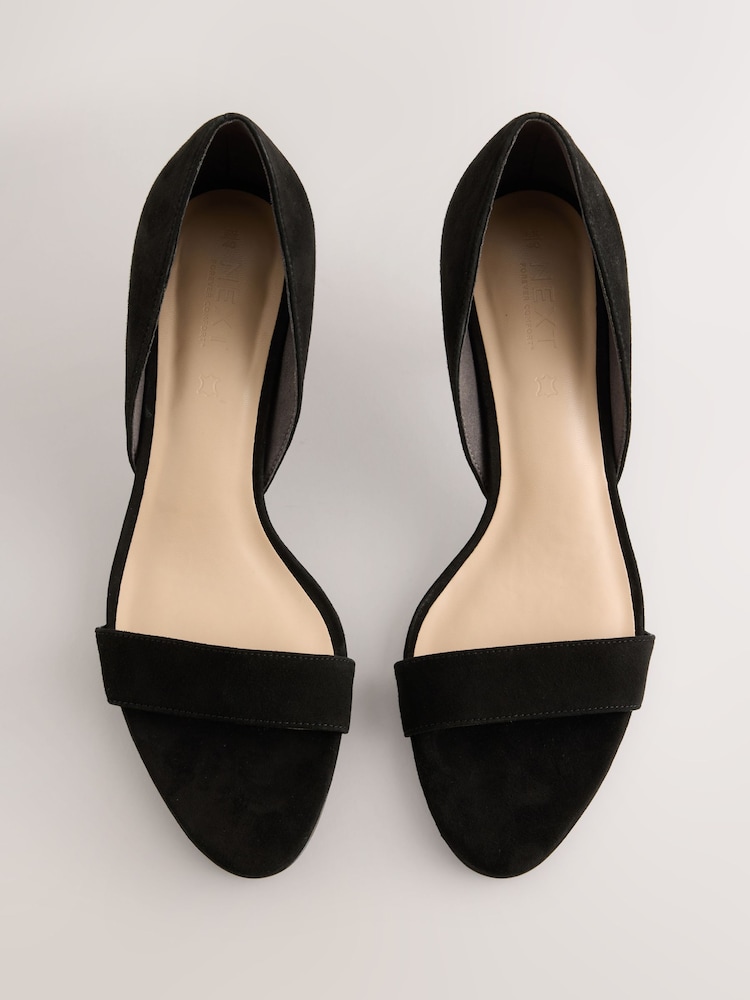 Black Forever Comfort® Two Part Heeled Sandals - Image 2 of 5