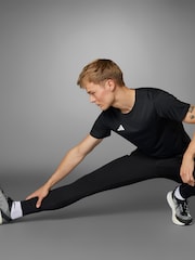adidas Black Adizero Essentials Running Long Tights - Image 7 of 11