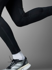 adidas Black Adizero Essentials Running Long Tights - Image 9 of 11