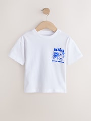 Alb - Tricou cu mânecă scurtă cu imprimeu grafic (3luni-7ani) - Imaginea 1 din 4