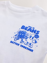 Alb - Tricou cu mânecă scurtă cu imprimeu grafic (3luni-7ani) - Imaginea 4 din 4