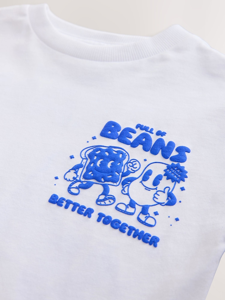 Alb - Tricou cu mânecă scurtă cu imprimeu grafic (3luni-7ani) - Imaginea 4 din 4 Alb - Tricou cu mânecă scurtă cu imprimeu grafic (3luni-7ani) - Imaginea 4 din 4