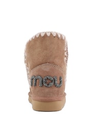 Mou Brown Eskimo 18 Sheepskin Lined Suede Glitter Logo Boots - Image 5 of 5