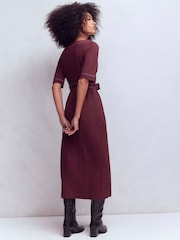 Boden Purple Bria Ponte Midi Dress - Image 3 of 5